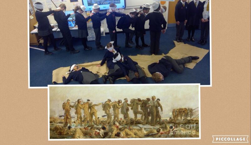 Image for the Tweet beginning: Y6 recreated 'Gassed' by John